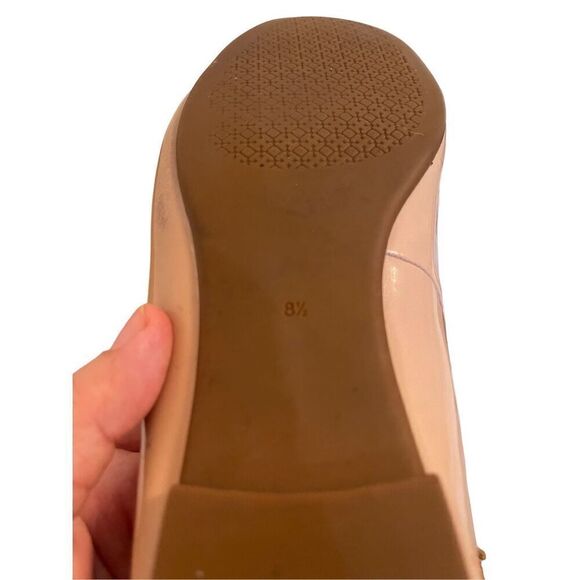 Tory Burch Womens Pink Slip On Round Toe Gold-Tone Logo Flat Ballet Size 8.5 - Picture 10 of 11